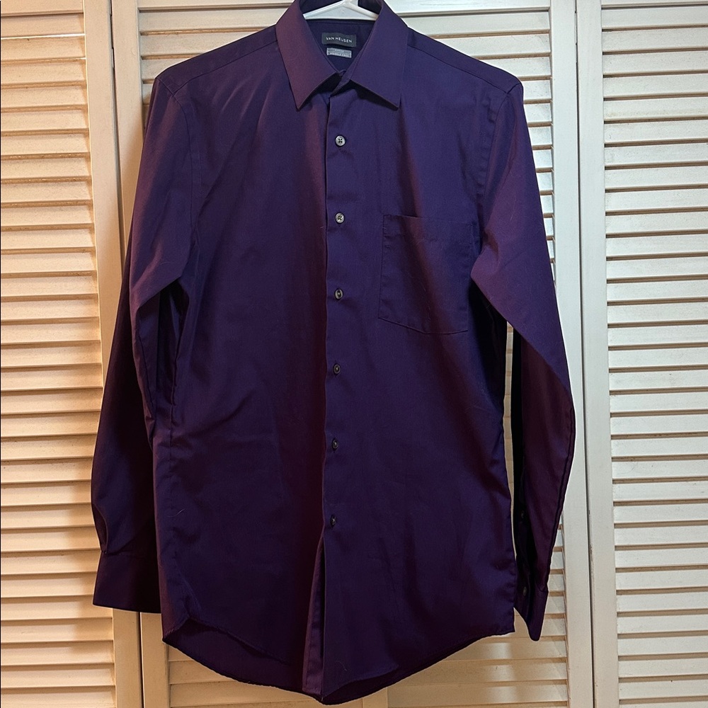 Van Heusen Deep Purple Fitted Shirt